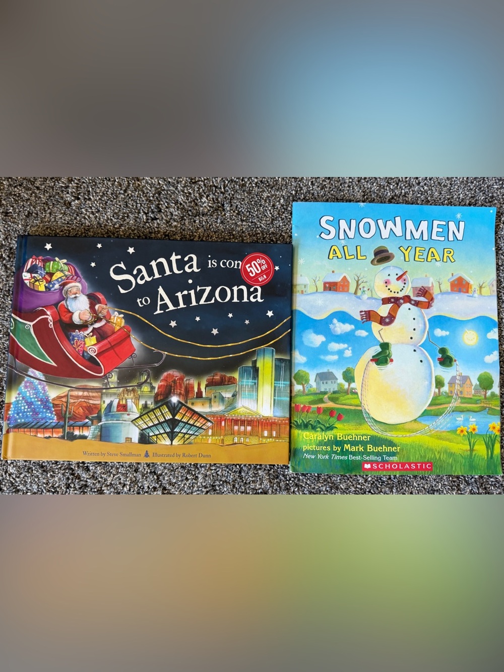 Holiday Picture Book Bundle- Santa Is Coming to Arizona & Snowmen All Year